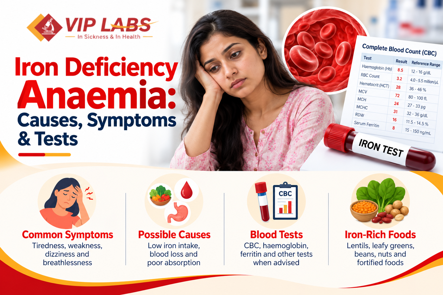 Iron Deficiency Anaemia: Causes, Symptoms, Diagnosis and Treatment